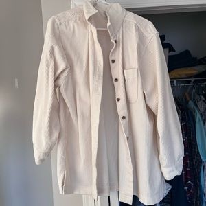 White ll bean shacket